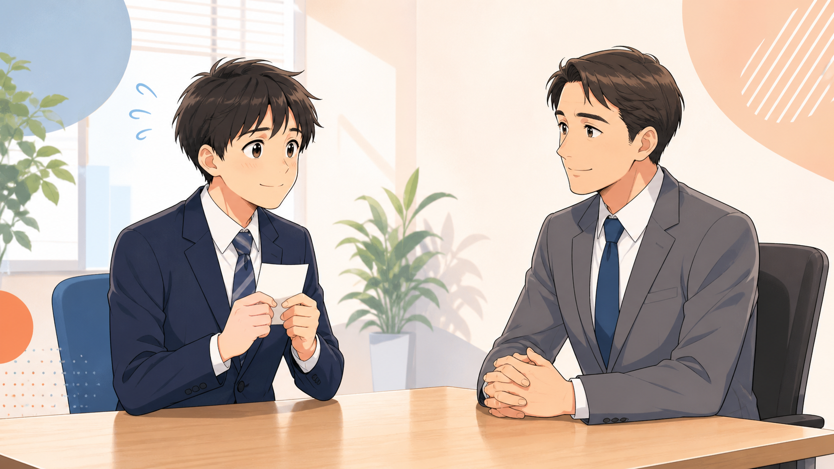 上司へ退職の意思を伝えようとする会社員